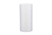 Plast cylinder til lysestage - frosted - ø7,0 x 14 cm - 6 stk.